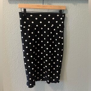 LulaRoe black & white polka dot skirt xsmall.